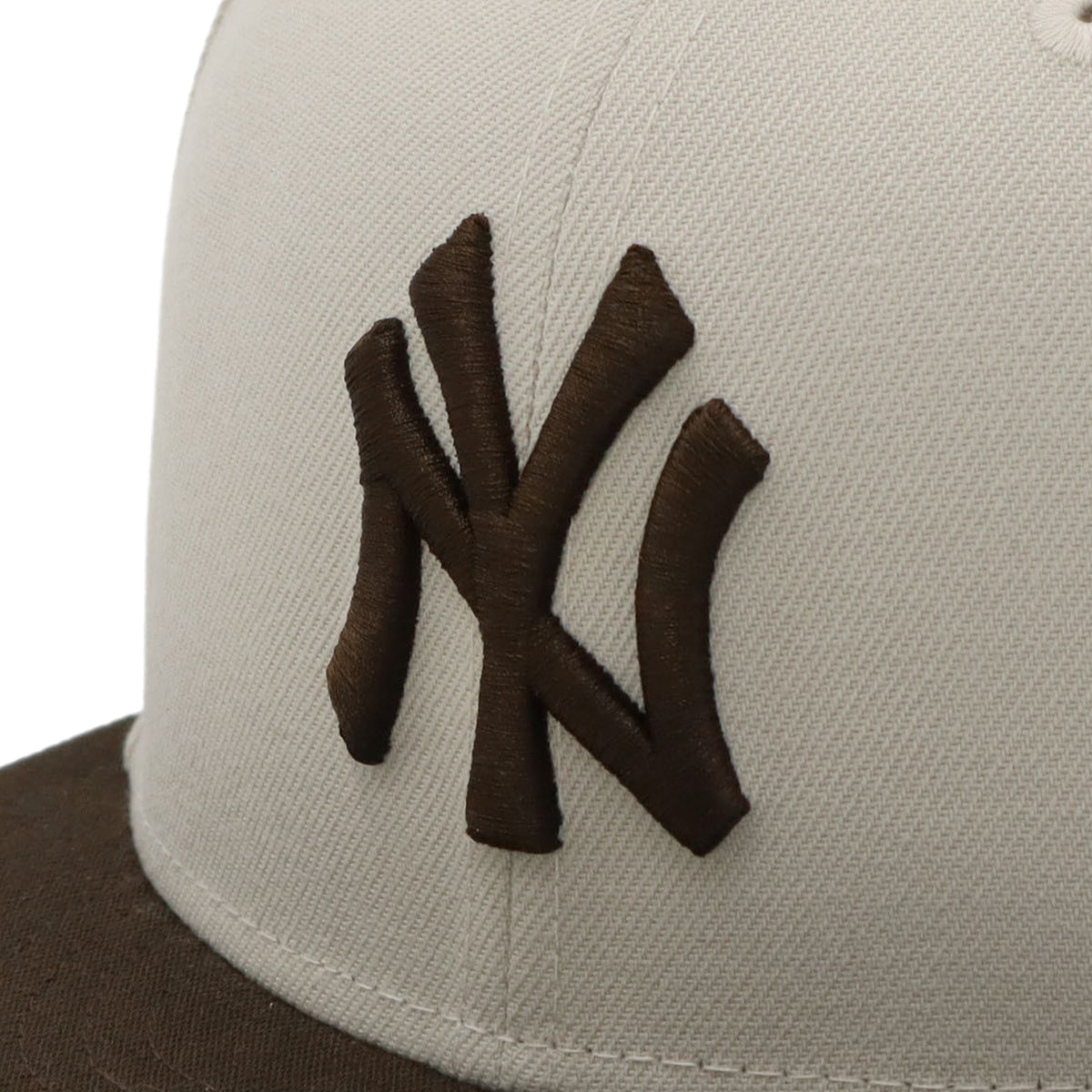ニューエラ 59FIFTY 2-TONE NYストーン/ウォルナット