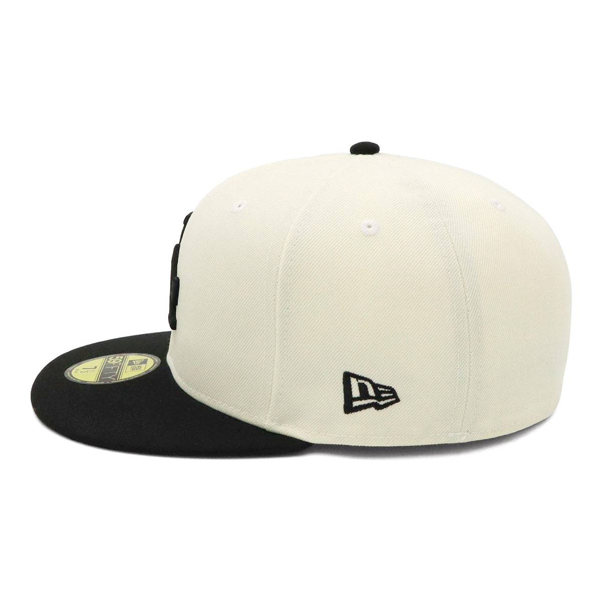ニューエラ 59FIFTY SIDE PATCH 2-TONE LAクローム/ブラック