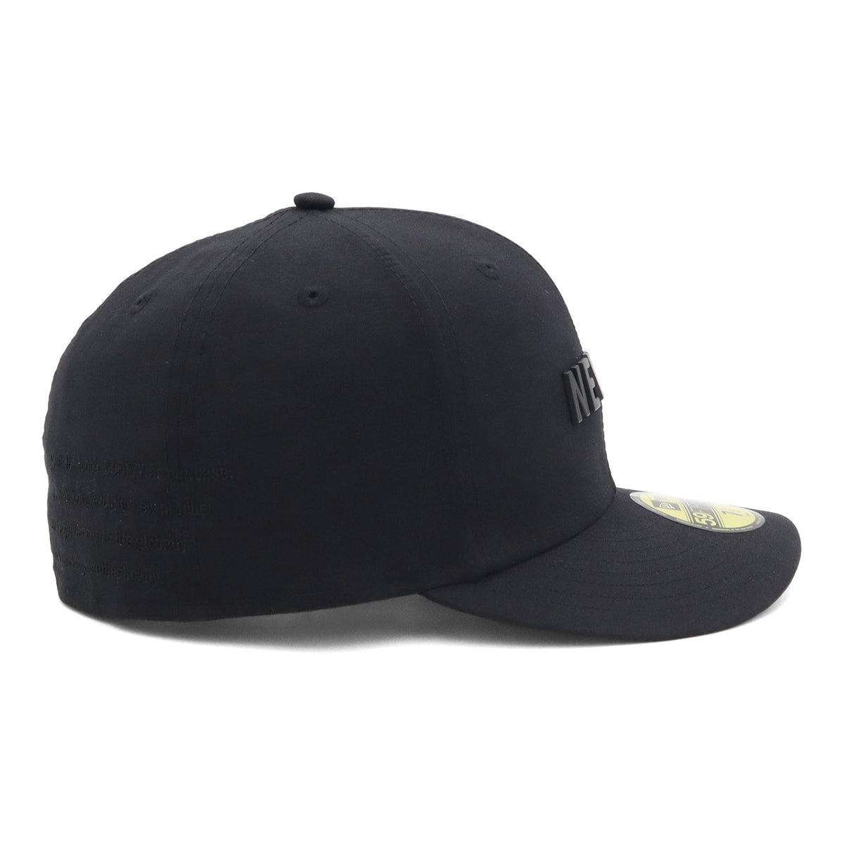 ニューエラ PRE-CURVED 59FIFTY NYLON TUSSAH METAL PLATE UNDER VISOR ブラック
