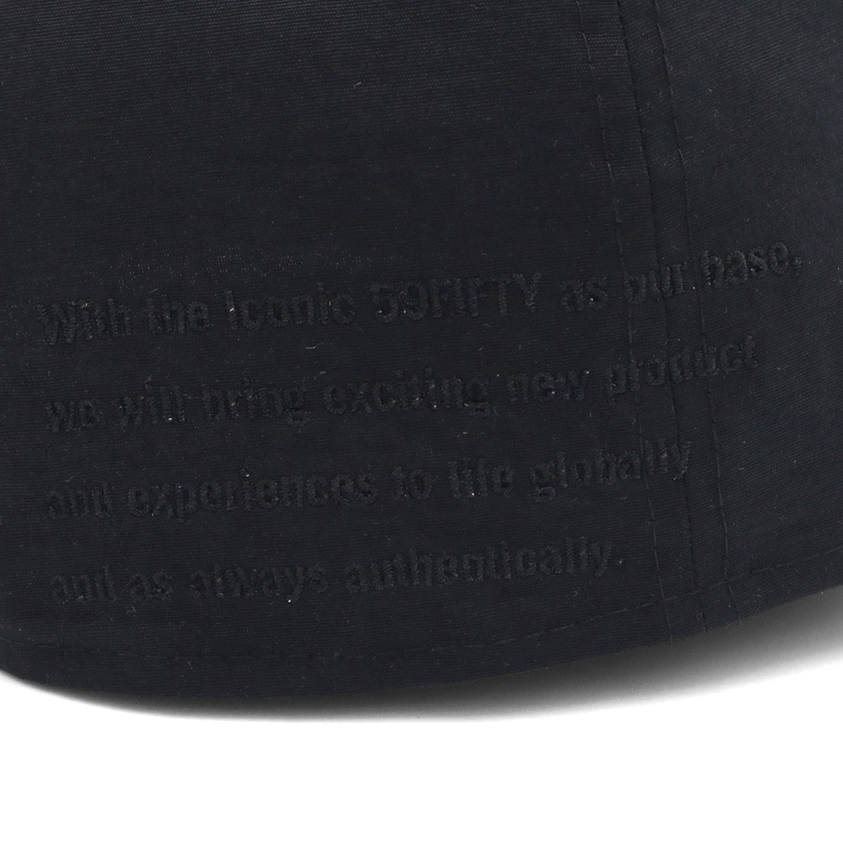 ニューエラ PRE-CURVED 59FIFTY NYLON TUSSAH METAL PLATE UNDER VISOR ブラック