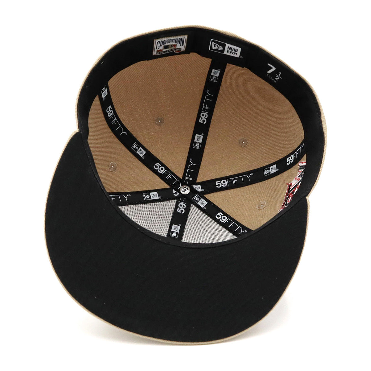 ニューエラ 59FIFTY SIDE PATCH UNDER VISOR NYキャメル