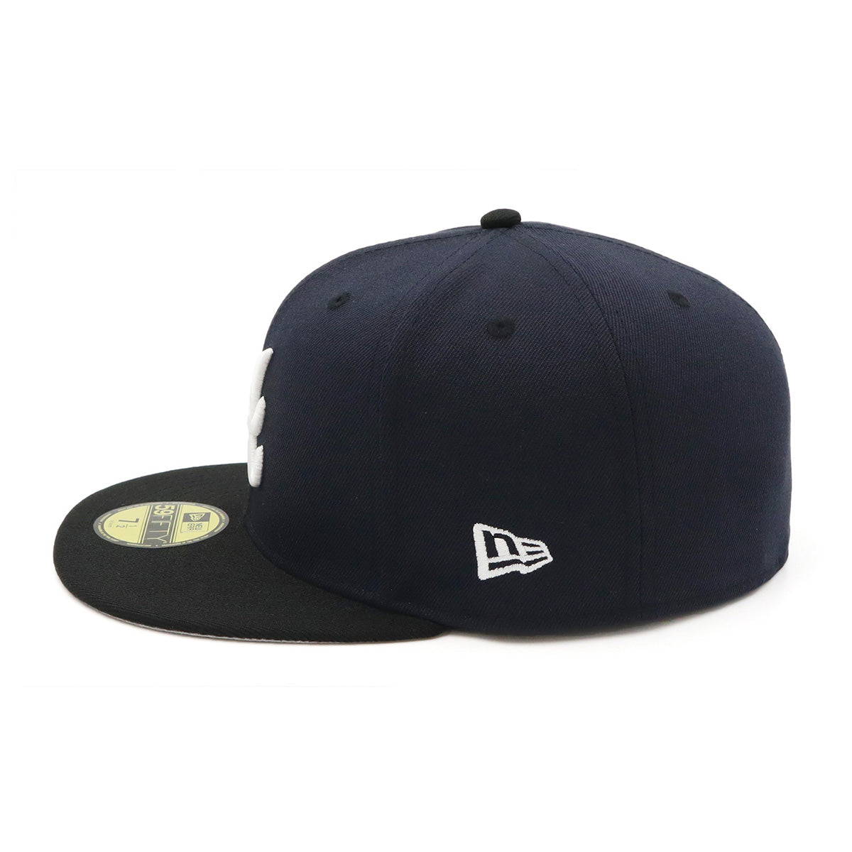 ニューエラ 59FIFTY SIDE PATCH 2-TONE UNDER VISOR ATLネイビー/ブラック