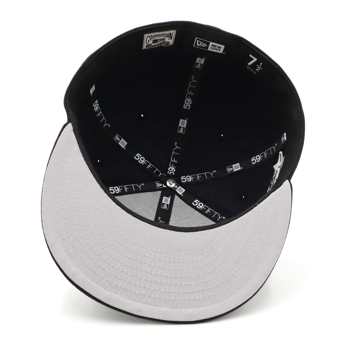 ニューエラ 59FIFTY SIDE PATCH 2-TONE UNDER VISOR ATLネイビー/ブラック