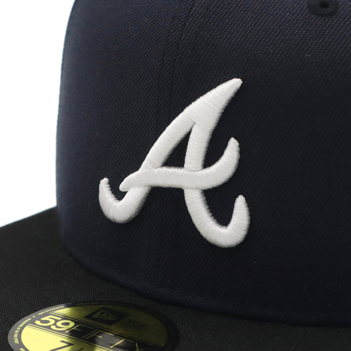 ニューエラ 59FIFTY SIDE PATCH 2-TONE UNDER VISOR ATLネイビー/ブラック