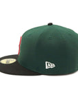 ニューエラ 59FIFTY SIDE PATCH 2-TONE UNDER VISOR BOSダークグリーン
