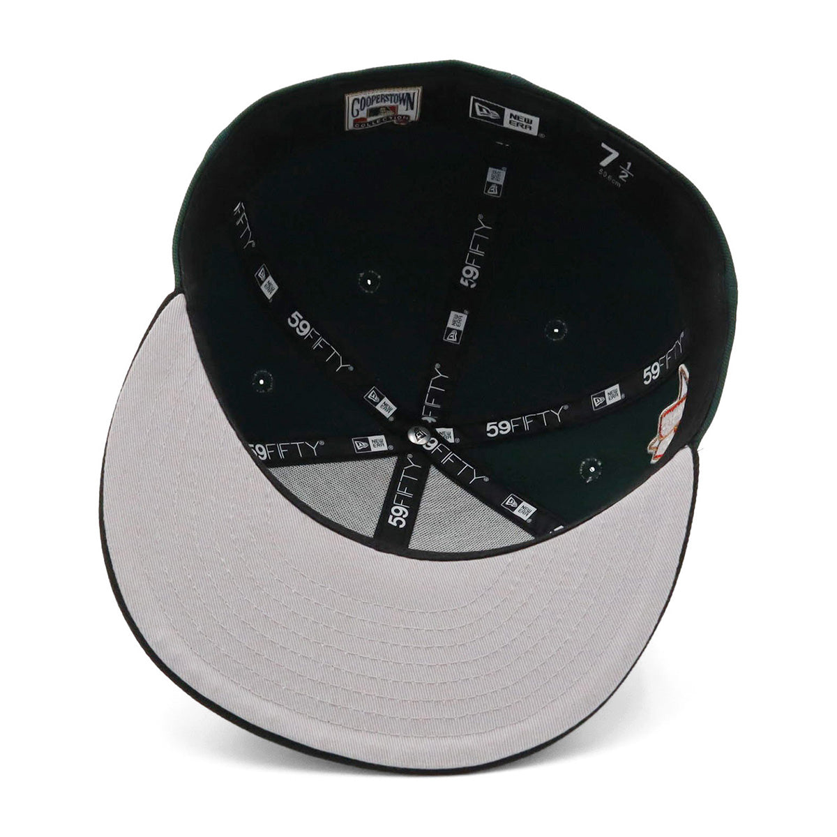 ニューエラ 59FIFTY SIDE PATCH 2-TONE UNDER VISOR BOSダークグリーン