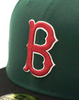 ニューエラ 59FIFTY SIDE PATCH 2-TONE UNDER VISOR BOSダークグリーン