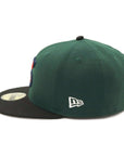 ニューエラ 59FIFTY SIDE PATCH 2-TONE UNDER VISOR CWSダークグリーン