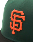 ニューエラ 59FIFTY SIDE PATCH 2-TONE UNDER VISOR SFダークグリーン