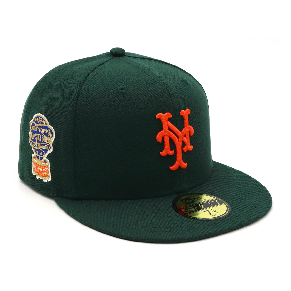 ニューエラ 59FIFTY SIDE PATCH UNDER VISOR NYMダークグリーン