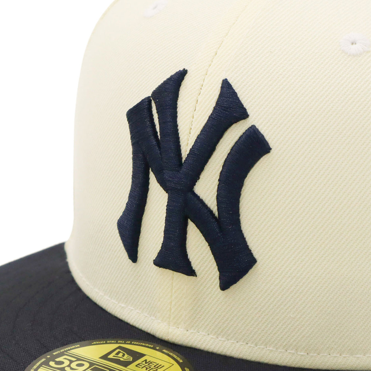 ニューエラ 59FIFTY SIDE PATCH 2-TONE NYクローム/ネイビー