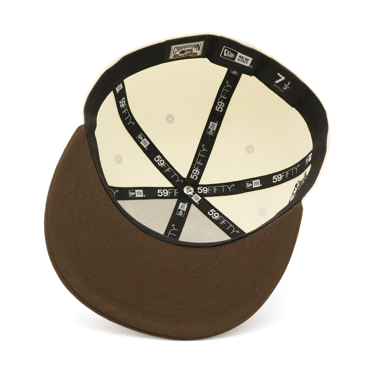 ニューエラ 59FIFTY SIDE PATCH 2-TONE PITクローム/ウォルナット