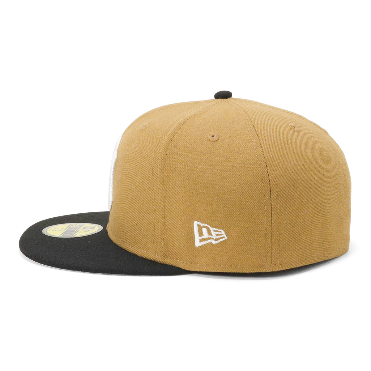 ニューエラ 59FIFTY SIDE PATCH 2-TONE UNDER VISOR NYウィート/ブラック