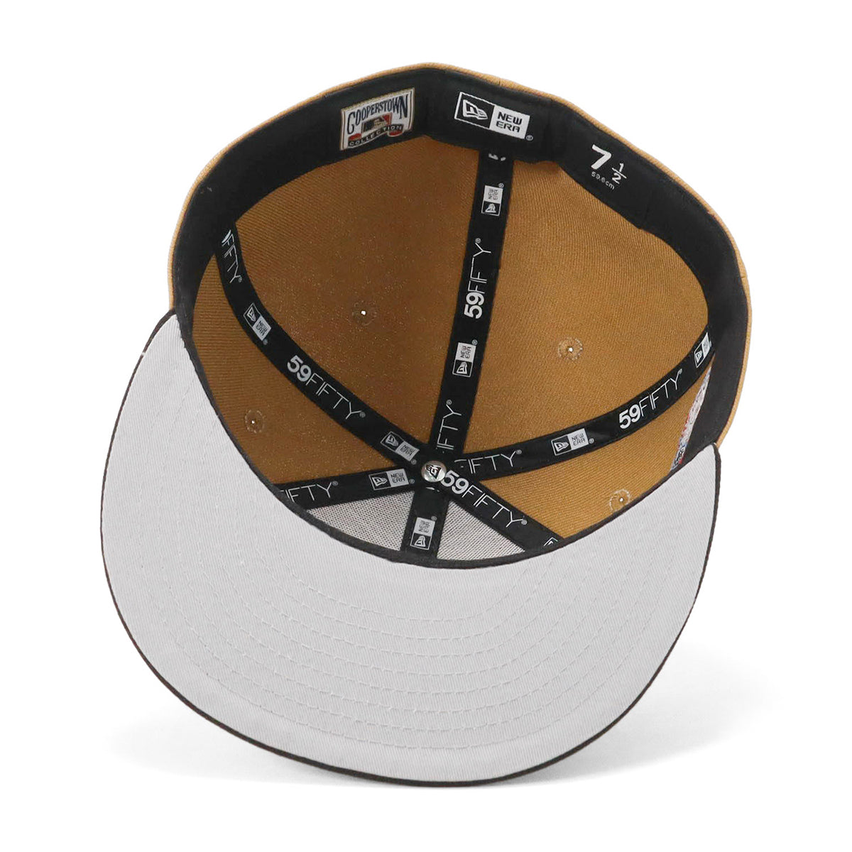 ニューエラ 59FIFTY SIDE PATCH 2-TONE UNDER VISOR NYウィート/ブラック