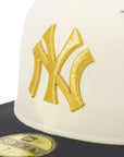 ニューエラ 59FIFTY SIDE PATCH 2-TONE UNDER VISOR NYクロームホワイト