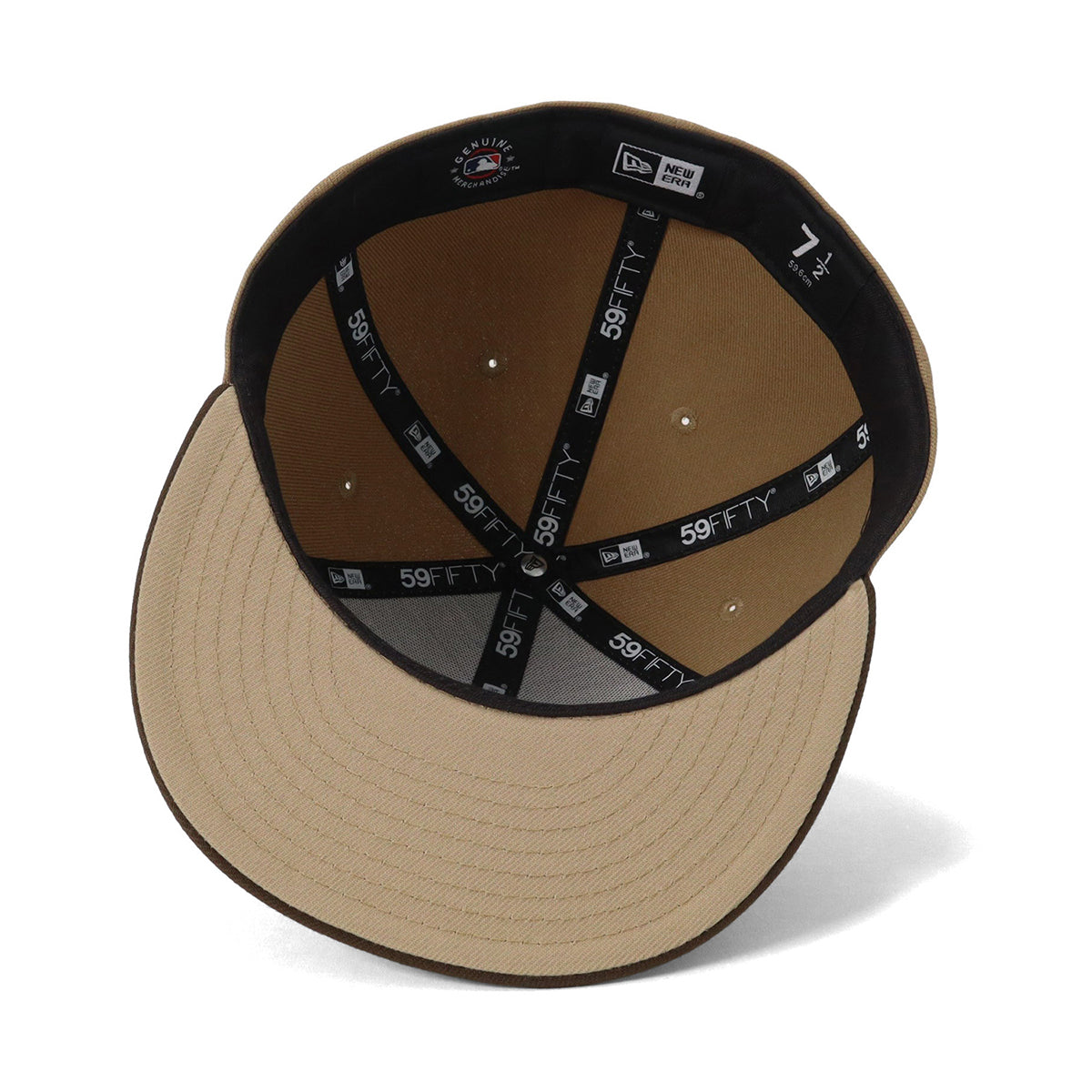 ニューエラ 59FIFTY 2-TONE UNDER VISOR NYカーキ/ウォルナット