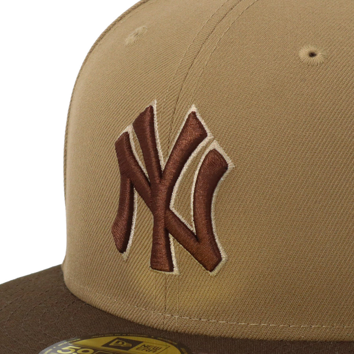 ニューエラ 59FIFTY 2-TONE UNDER VISOR NYカーキ/ウォルナット