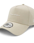 ニューエラ 9FORTY A-FRAME / LONG VISOR / EASYSNAP FLAX COTTON HANDWRITTEN LOGO ライトグレー