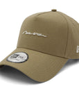 ニューエラ 9FORTY A-FRAME / LONG VISOR / EASYSNAP FLAX COTTON HANDWRITTEN LOGO チノベージュ