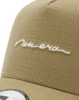 ニューエラ 9FORTY A-FRAME / LONG VISOR / EASYSNAP FLAX COTTON HANDWRITTEN LOGO チノベージュ