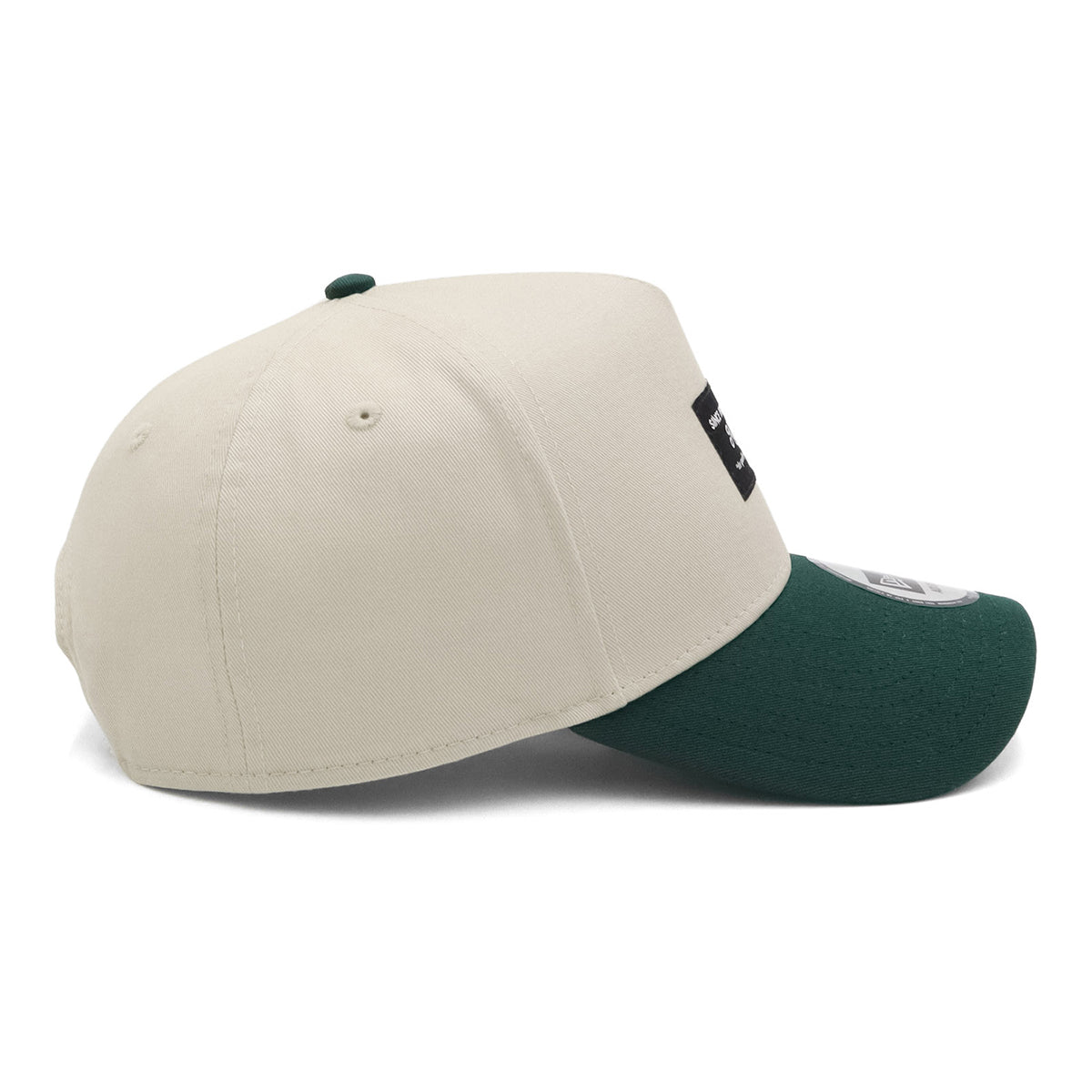 ニューエラ 9FORTY A-FRAME BLACK PATCH ストーン/ダークグリーン