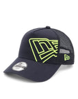 ニューエラ YOUTH 9FORTY A-FRAME TRUCKER FLAG LOGO ネイビー/ネオンイエロー