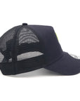 ニューエラ YOUTH 9FORTY A-FRAME TRUCKER FLAG LOGO ネイビー/ネオンイエロー
