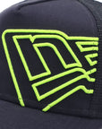 ニューエラ YOUTH 9FORTY A-FRAME TRUCKER FLAG LOGO ネイビー/ネオンイエロー