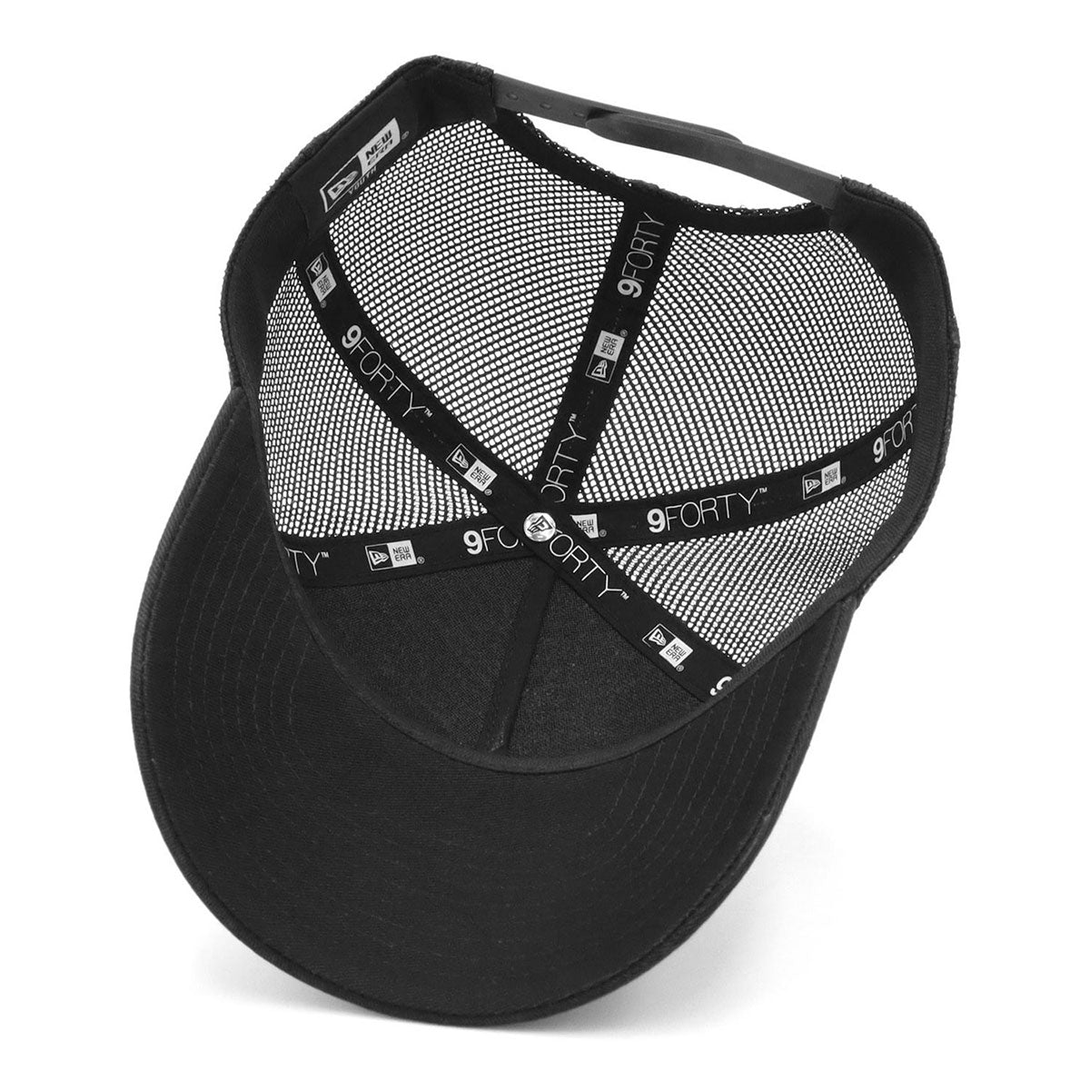 ニューエラ YOUTH 9FORTY A-FRAME TRUCKER FLAG LOGO ブラック/ホワイト