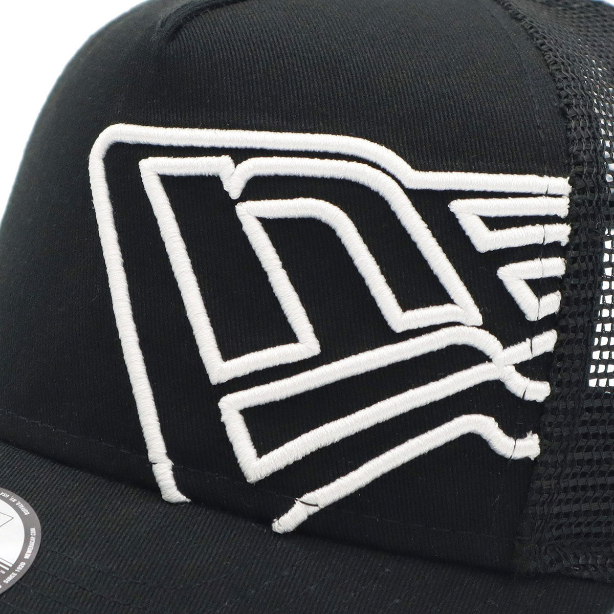 ニューエラ YOUTH 9FORTY A-FRAME TRUCKER FLAG LOGO ブラック/ホワイト