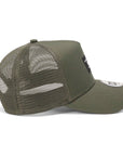 ニューエラ 9FORTY A-FRAME TRUCKER BLACK PATCH オリーブ