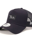 ニューエラ 9FORTY A-FRAME TRUCKER BLACK PATCH ネイビー