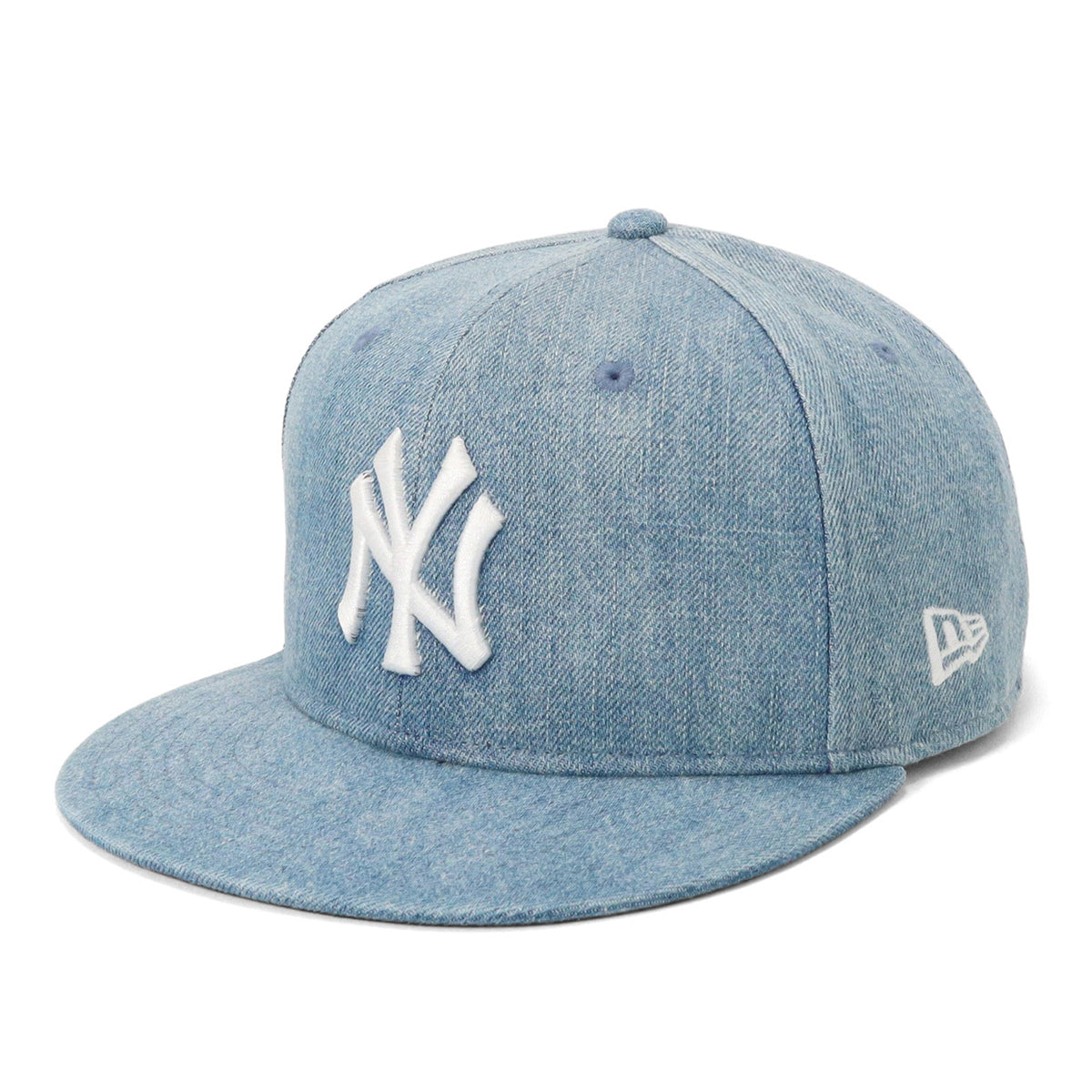 新品 NEWERA NY ニューエラ ダメージ デニム キャップ スナップバック 9FIFTY Denim ウォッシュドデニム × スノーホワイト