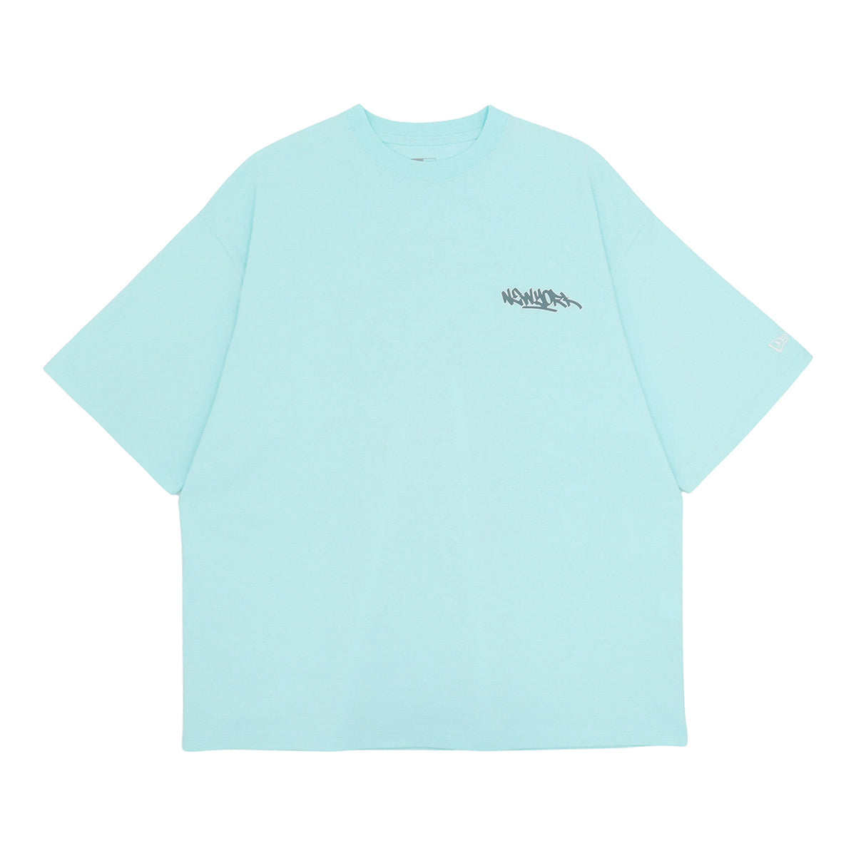 ニューエラ S/S OVERSIZED COTTON TEE 24 TAGGING LOGO セレストブルー