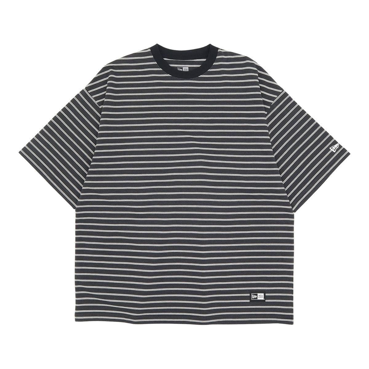 ニューエラ S/S OVERSIZED COTTON TEE 24 MICRO BORDER ブラックボーダー