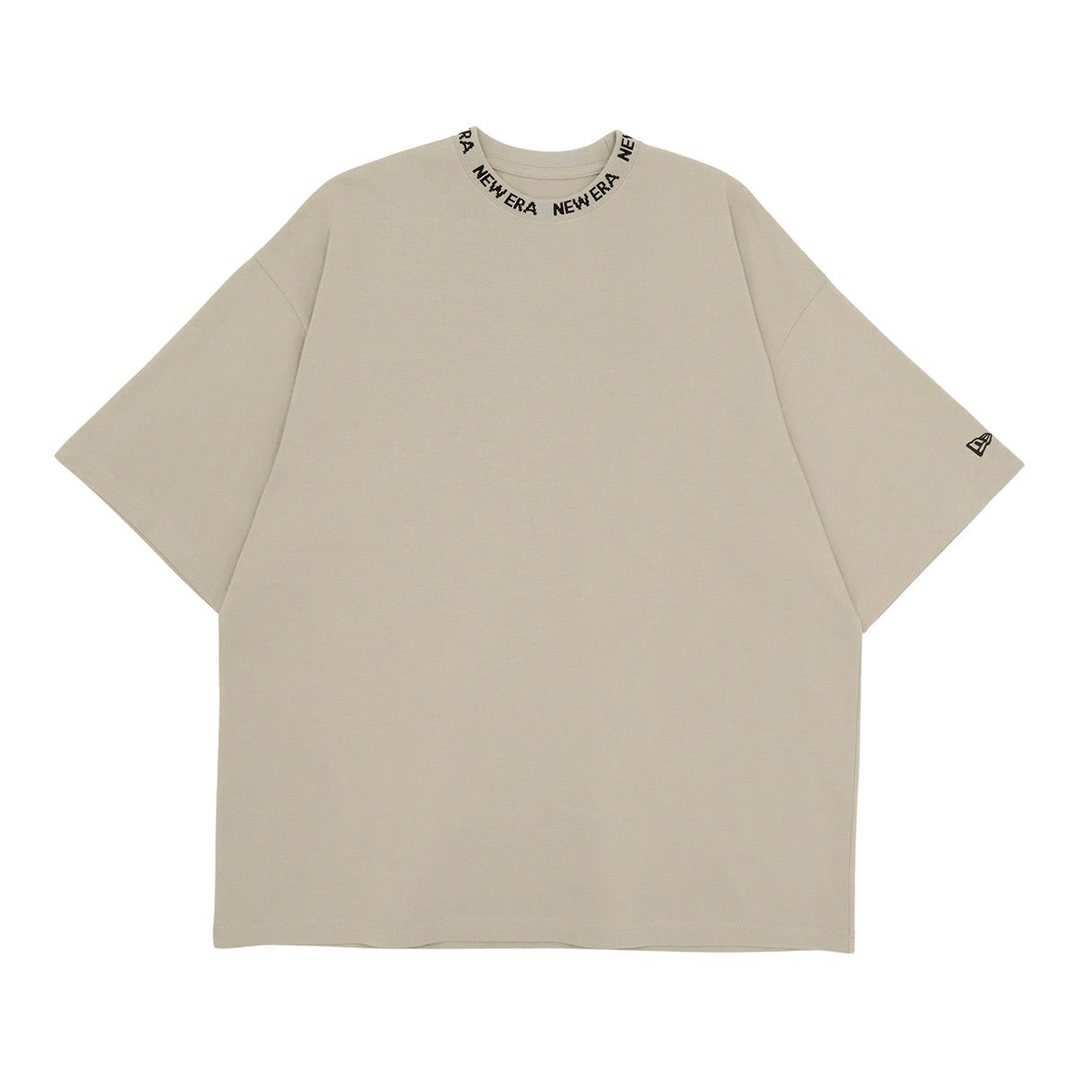 ニューエラ S/S OVERSIZED COTTON TEE 24 COLLAR LOGO JACQUARD ローズグレー