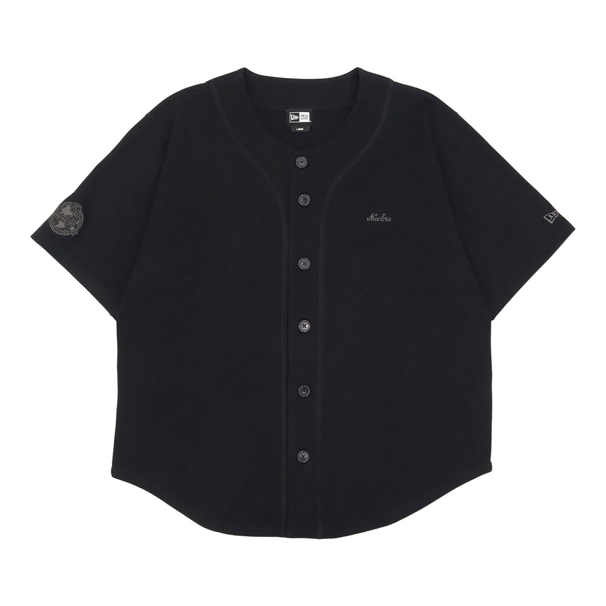 ニューエラ HEAVYWEIGHT COTTON BASEBALL SHIRT ブラック