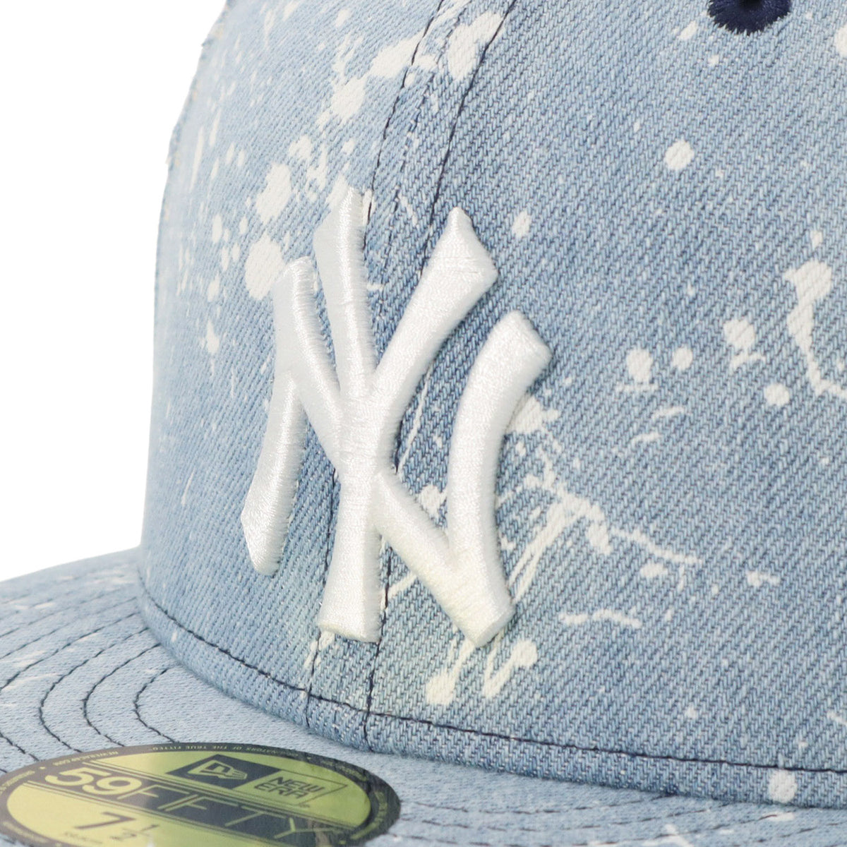NYC.ページ ニューエラ キャップ 59FIFTY SPLASH PAINT DENIM NY・Wデニム