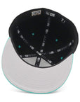 ニューエラ 59FIFTY SIDE PATCH 2-TONE UNDER VISOR NYブラック/ティール