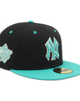 ニューエラ 59FIFTY SIDE PATCH 2-TONE UNDER VISOR NYブラック/ティール