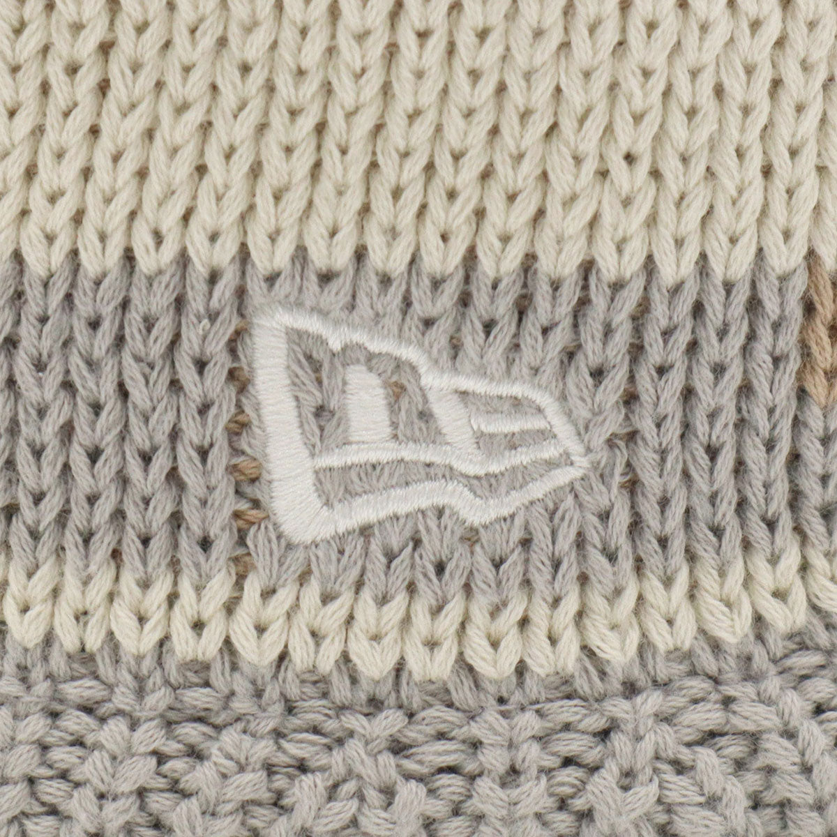 きゃすけっと ニューエラ キャップ KNIT BUCKET JACQUARD ライトグレー/ストーン