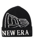 ニューエラ BASIC CUFF KNIT FLAG LOGO JACQUARD ブラック