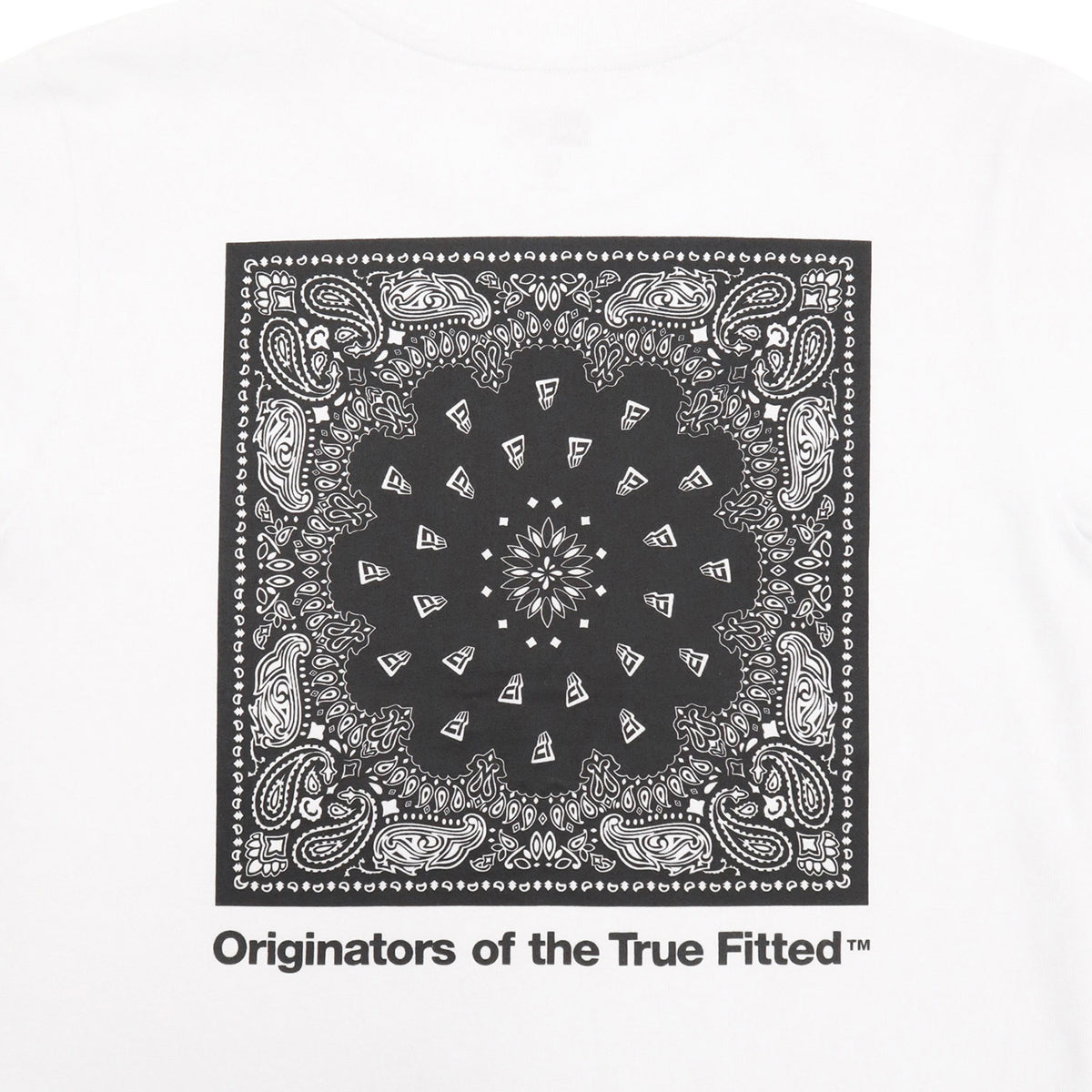 ニューエラ YOUTH L/S COTTON TEE FLAG LOGO PAISLEY ホワイト