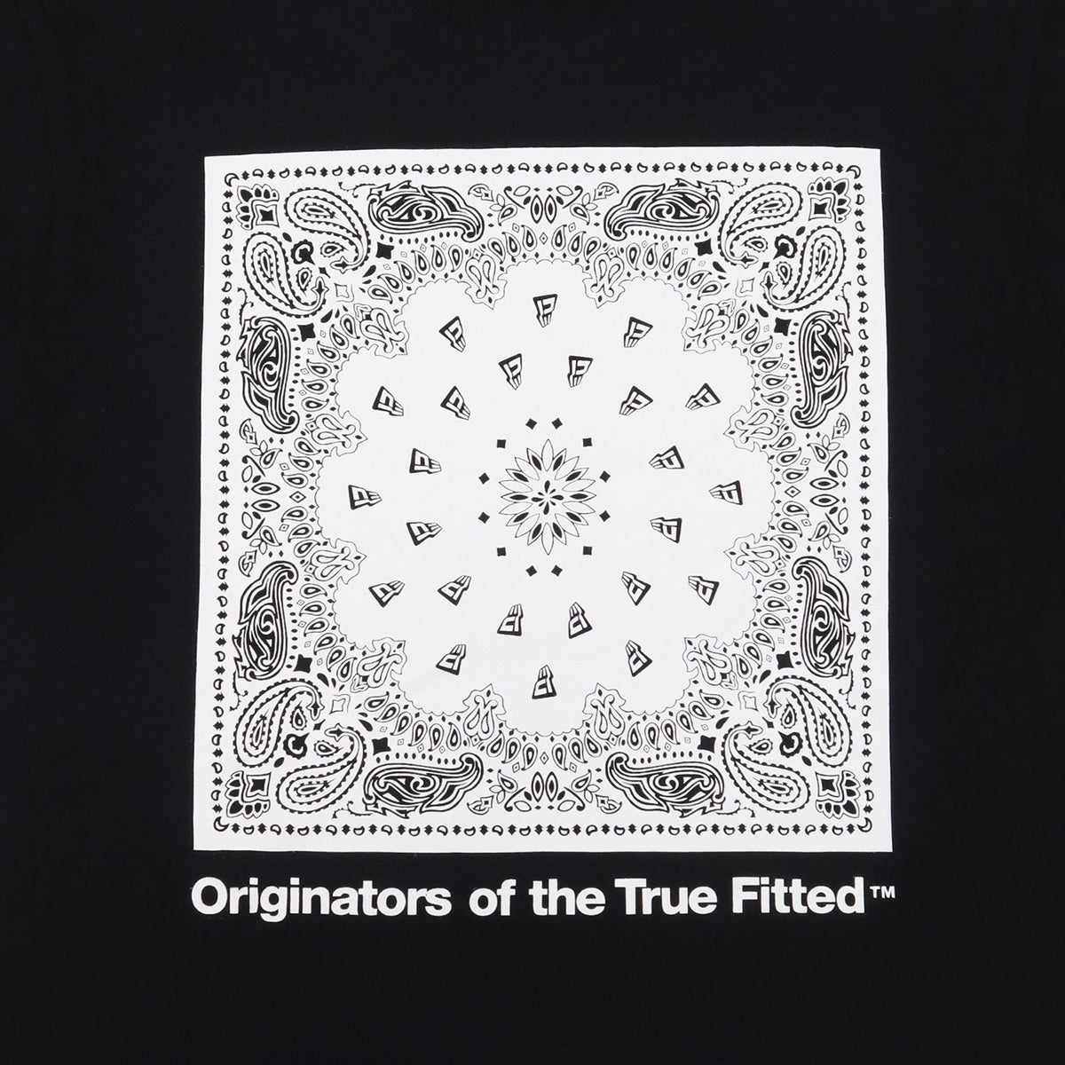 ニューエラ YOUTH L/S COTTON TEE FLAG LOGO PAISLEY ブラック