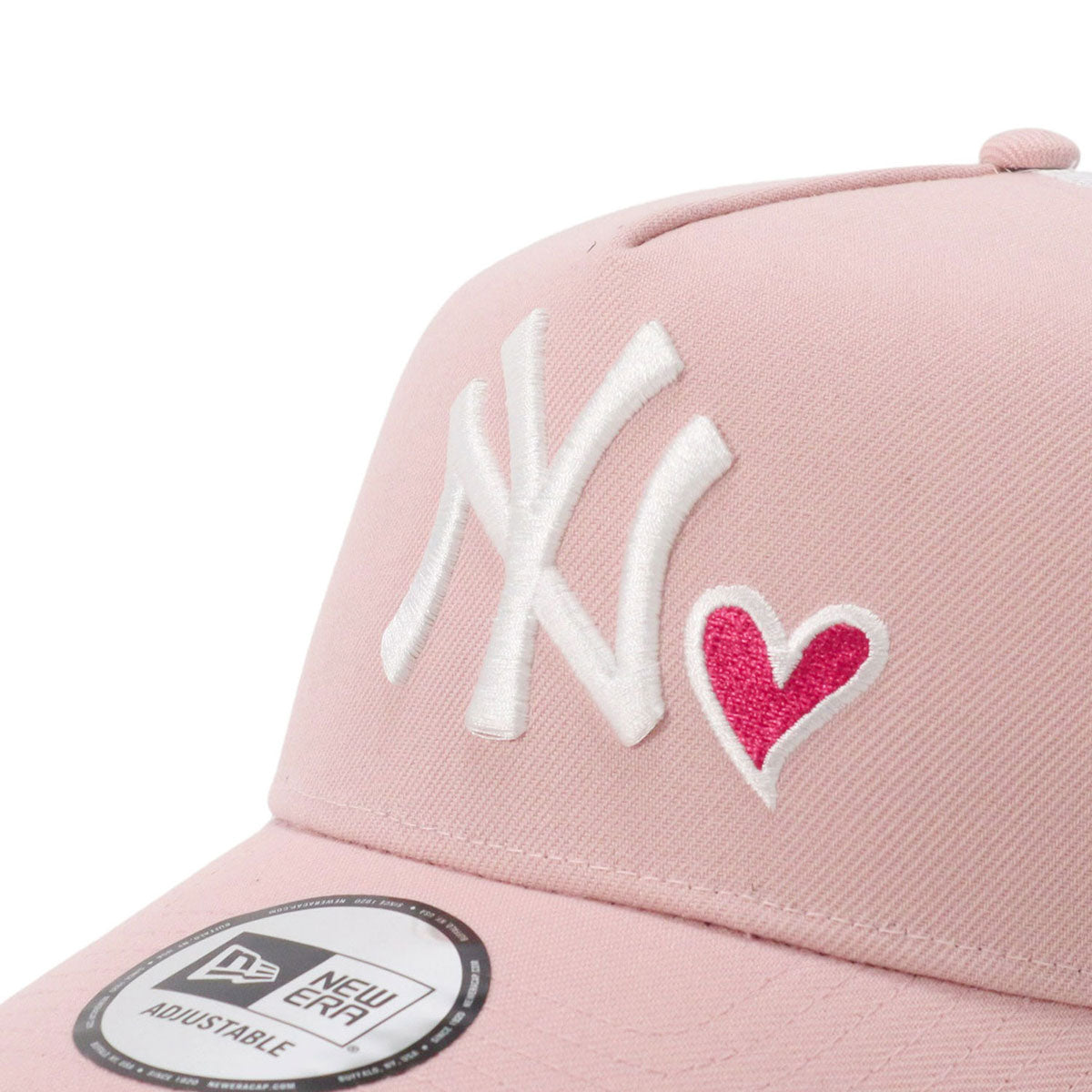 ニューエラ キャップ 9FORTY A-FRAME TRUCKER HEART NYピンク