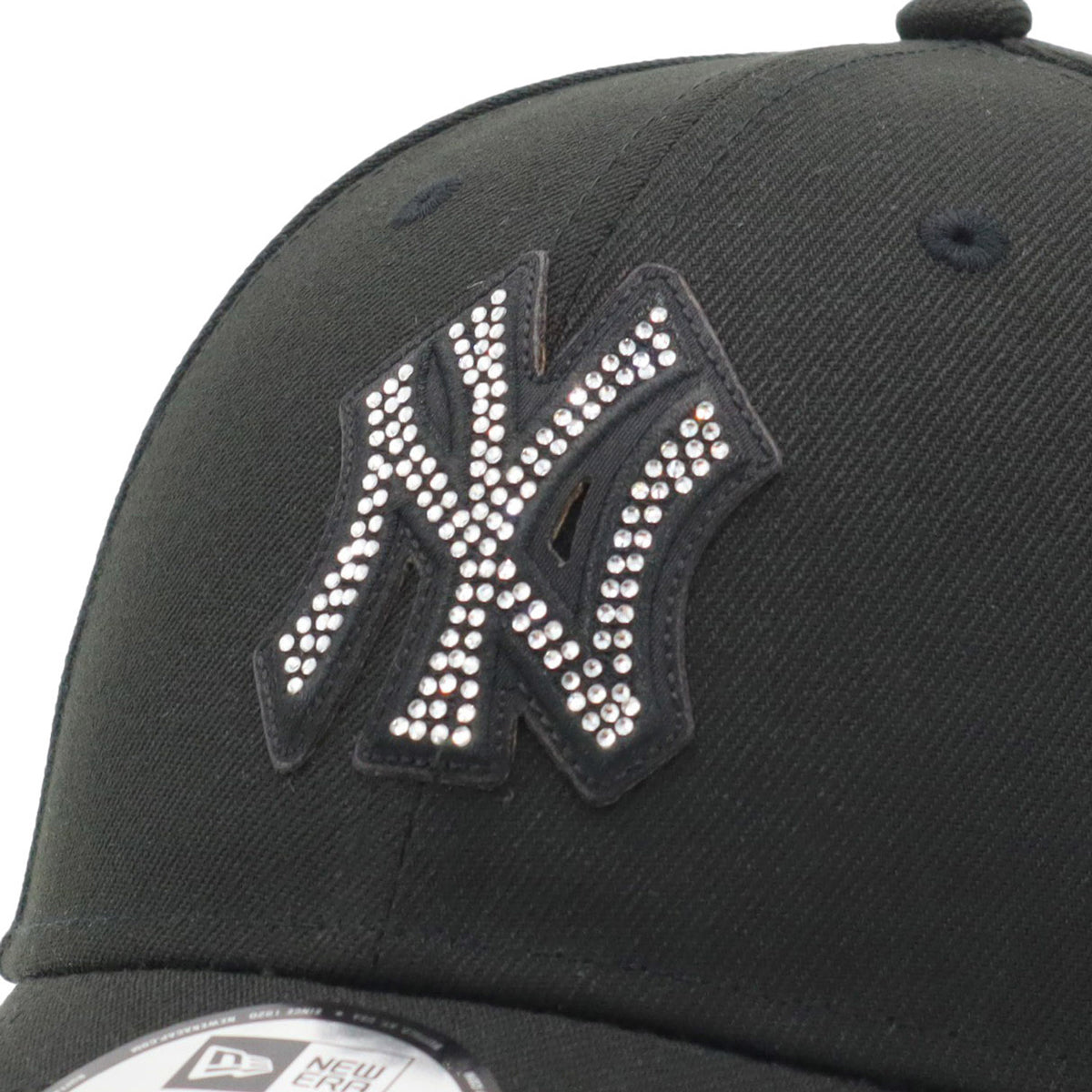 ニューエラ キャップ 9FORTY / CLOTH STRAP MLB RHINESTONE NYブラック