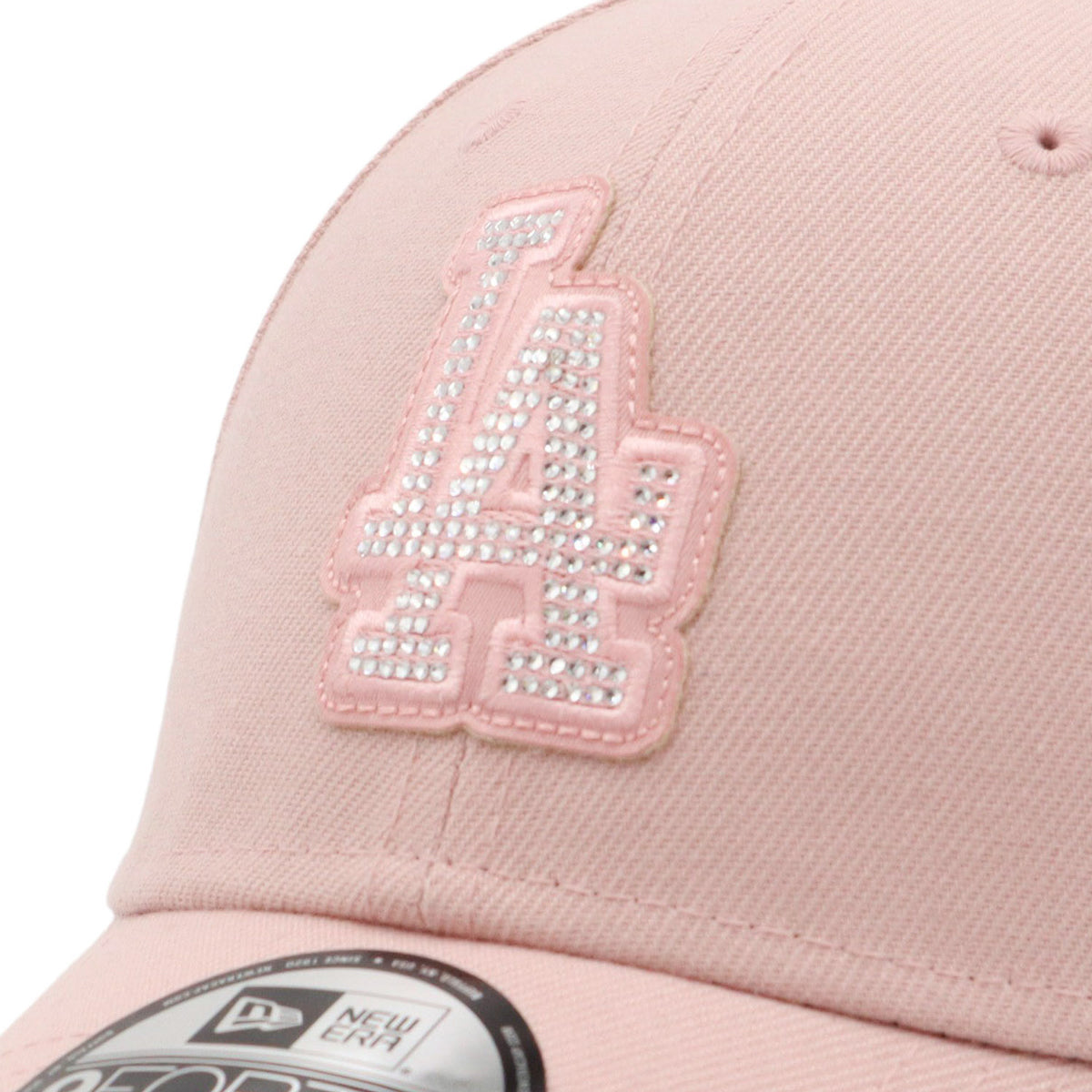 ニューエラ キャップ 9FORTY / CLOTH STRAP MLB RHINESTONE LAピンク