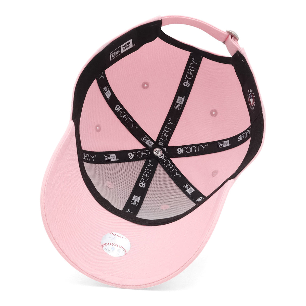 ニューエラ キャップ 9FORTY / CLOTH STRAP MLB RHINESTONE LAピンク