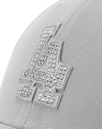 ニューエラ 9FORTY / CLOTH STRAP MLB RHINESTONE LAグレー