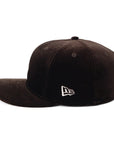 ニューエラ PRE-CURVED 59FIFTY VELVET LAブラウン